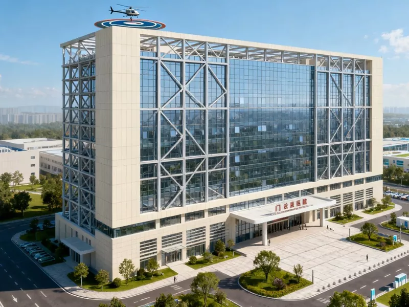 Korkea esivalmistettu metallisairaalarakennus