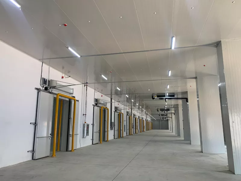 Teräsrakennevarasto jäähdytykseen